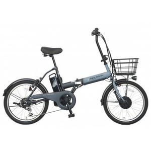 PELTECH 20型折り畳み電動アシスト自転車 外装6段 ブルー×ブラック TDN-208L-BL-8AH-イメージ1