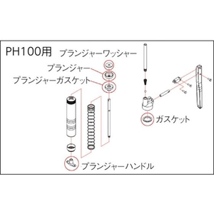 トラスコ中山 高圧グリスガンPH100用 プランジャーガスケット プランジャーガスケットPH100 FC110KX-4147391-イメージ2