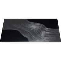 江部松商事 EBM/漆黒刷毛目 黒 長角トレー 黒漆流水 500×250×12mm FC927LB-1025980