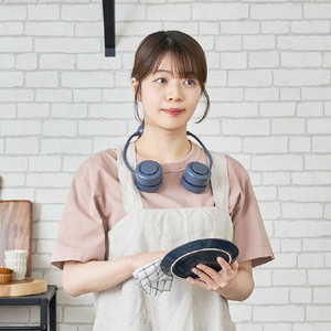 Life on Products ペルチェ冷却機能コンパクトネックファン アッシュグレー LCAF027-AG-イメージ4