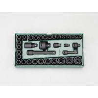 エスコ インパクトソケットセット トレー入り 3／8"・1／2"DR FCZ1810-EA687YA-8
