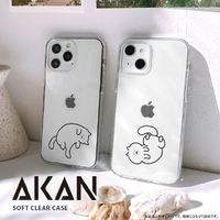 AKAN AK27022I16PR iPhone 16 Pro用ソフトクリアケース 猫ちゃんは
