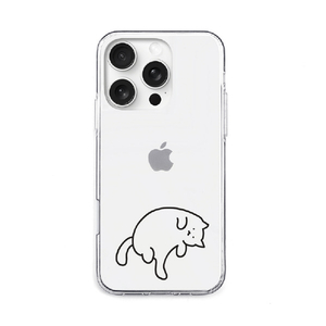 AKAN AK27020I16PR iPhone 16 Pro用ソフトクリアケース 猫ちゃんは