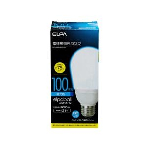 エルパ 100W形 E26口金 電球形蛍光灯 3波長形昼光色 21W電球タイプ 1個入り EFA25ED/21-A101 エルパ 100W形 E26口金 電球形蛍光灯 3波長形昼光色 21W電球タイプ 1個入り EFA25ED/21-A101