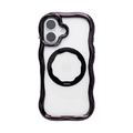 Hamee iPhone17用 クリアケース IFACE BEBLING WAVE MAGSYNQ ブラック 41-190221