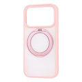 レイ・アウト iPhone 18 Pro用 / 17 Pro用 / ハイブリッドケース シルキーマット マグネット充電対応 リング付き / ピンク RT-P58BS11/P