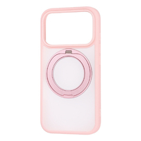 レイ・アウト iPhone 18 Pro用 / 17 Pro用 / ハイブリッドケース シルキーマット マグネット充電対応 リング付き / ピンク RT-P58BS11/P