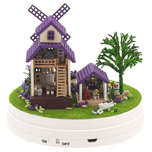 やのまん ミニチュアハンドメイドキット ミニチュアット：U 風車とラベンダー 516-21 YM51621ﾌｳｼﾔﾄﾗﾍﾞﾝﾀﾞ--イメージ4