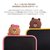 LINE FRIENDS iPhone 12 mini用フィギュア付きカラーソフトケース SNEAK PEEK BROWN KCE-CSB024-イメージ3