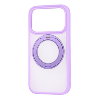 レイ・アウト iPhone 18 Pro用 / 17 Pro用 / ハイブリッドケース シルキーマット マグネット充電対応 リング付き / パープル RT-P58BS11/V