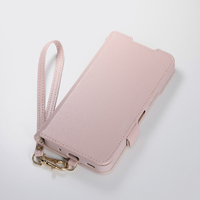エレコム AQUOS wish6用 手帳型ケース 極限 磁石付 耐衝撃 ハンドストラップ付 ペールピンク PM-S261PLFY4KPN