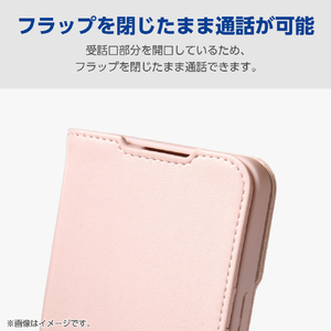 エレコム AQUOS wish6用 手帳型ケース 極限 磁石付 耐衝撃 ハンドストラップ付 ペールピンク PM-S261PLFY4KPN-イメージ5