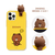 LINE FRIENDS iPhone 12 mini用フィギュア付きカラーソフトケース BASKETBALL BROWN KCE-CSB025-イメージ14