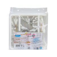 東和産業 UCHI-DRY カモイにも干せる 洗濯 角ハンガー 42ピンチ FCJ260P-20190