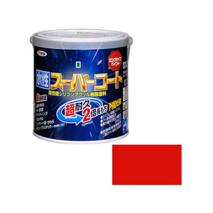 アサヒペン 水性スーパーコート 0.7L 赤 FC611NV-イメージ1