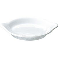 Royale ロイヤル 浅型 丸耳付グラタン皿 No.605 21cm ホワイト FC125LX-8079700