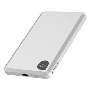 ラスタバナナ TYPE-C1ポート ZEROSAFE 薄型マグネット付ワイヤレス モバイルバッテリー 5000MAH シルバー RLI050WCC15W02SV-イメージ1