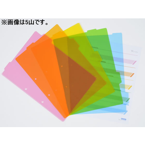 ビュートン ダブル・インデックス A4タテ 6山 2穴 1組 1冊 F892541-IDX-A4-6Y-イメージ3