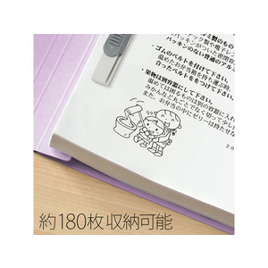 プラス 年組氏名フラットファイル A5タテ バイオレット 10冊 FCA6382-79-532 NO041GA-イメージ5