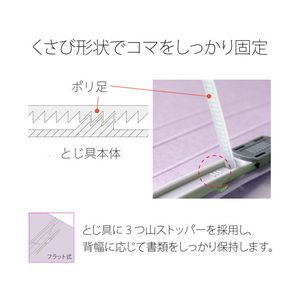 プラス 年組氏名フラットファイル A5タテ バイオレット 10冊 FCA6382-79-532 NO041GA-イメージ7