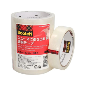 3M スコッチ スムーズに引き出せる透明テープ 幅24mm×長さ35m 5巻 FCF970T-600-3-2435-5P-イメージ1