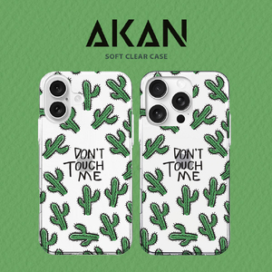 AKAN iPhone 16 Pro用ソフトクリアケース トゲトゲフレンズ AK27024I16PR-イメージ2