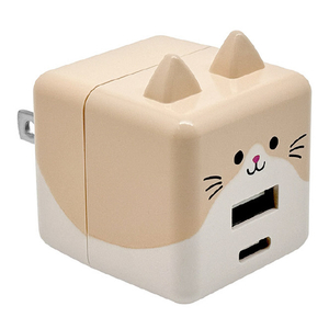 ラスタバナナ PD20W対応 Type-C1ポート/USB1ポート AC充電器 モバにゃー アルト RACCA20W03ART-イメージ1
