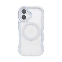 Hamee iPhone17用 クリアケース IFACE BEBLING WAVE MAGSYNQ ホワイトオーロラ 41-190245
