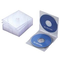 エレコム Blu-ray/DVD/CDケース(スリム/PS/2枚収納) 10パック CCD-JSCSW10シリーズ クリア CCDJSCSW10CR