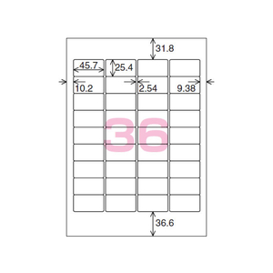コクヨ レーザープリンタ用紙ラベル A4 36面20枚 F863837-LBP-FOP871N-イメージ2