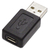 アイネックス USB変換アダプタ Micro-Bメス - Aオス ブラック ADV-117-イメージ1