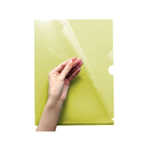 プラス 仕切り付ホルダー・3ポケット A4 グリーン 10枚 グリーン1パック(10枚) F829216-88232FL111CH-イメージ3