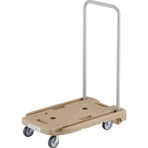 トラスコ 樹脂台車 こまわり君 省音Ｇ車輪 ６００Ｘ３９０ ライトサンド 完成品 MP-6039N2-LS-イメージ1