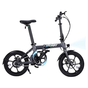 ERWAY 16型折りたたみ電動アシスト自転車 グレー ERWAY-A01LITE-GY-イメージ2