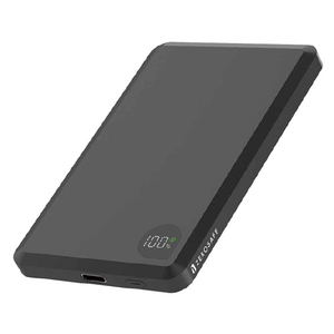ラスタバナナ TYPE-C1ポート ZEROSAFE 薄型マグネット付ワイヤレス モバイルバッテリー 5000MAH ブラック RLI050WCC15W02BK-イメージ1