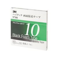 3M ハイタック両面接着テープ 9708 10mmX10m 黒 1巻=1箱 9708 FC696XS-4753691