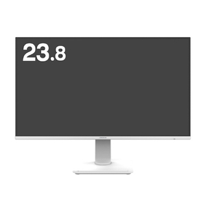 グリーンハウス 23．8型液晶ディスプレイ ホワイト GH-LCW24V-WH-イメージ2