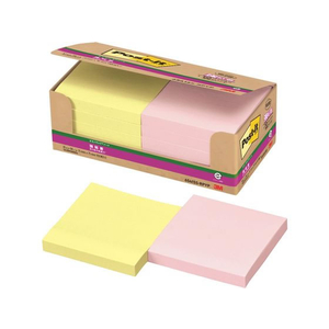3M ポスト・イット ノート 再生紙 強粘着 エコノパック 75×75mm 2色 10冊 F891370-6541SS-RPYP-イメージ2