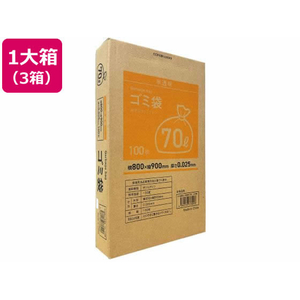 Forestway ゴミ袋(ティッシュBOXタイプ)半透明 70L 100枚×3箱 1大箱(3箱) F840041-イメージ1