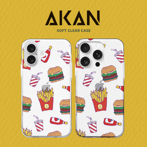 AKAN iPhone 16 Pro用ソフトクリアケース ファストフードファンタジー AK27026I16PR-イメージ2