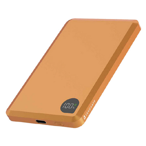 ラスタバナナ TYPE-C1ポート ZEROSAFE 薄型マグネット付ワイヤレス モバイルバッテリー 5000MAH オレンジ RLI050WCC15W02OR-イメージ1