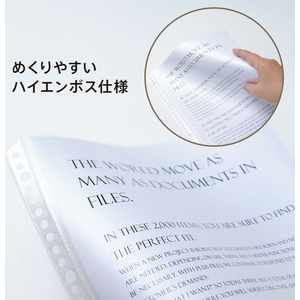 プラス リフィール1ポケット 2・4・30穴 ハイエンボス A4 10枚入 FCK827A-RE-162RW-10P/87-イメージ4