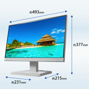 I・Oデータ 21．5型ワイド液晶ディスプレイ ホワイト LCD-A221DW-イメージ2