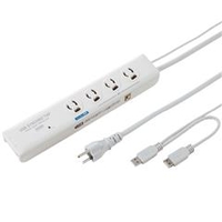 サンワサプライ 高性能雷連動タップ（3P抜け止め・4個口・2m） TAP-RE9SPUN