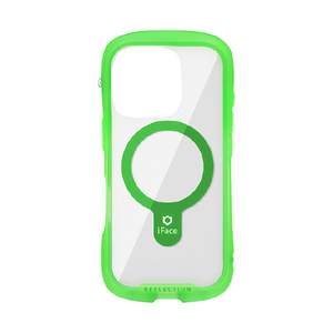 Ｈａｍｅｅ iPhone 16 Pro用MAGSYNQ強化ガラスクリアケース I FACE REFLECTIONNEO クリアグリーン 41-980279-イメージ1