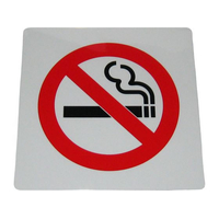 えいむ 禁煙プレート 片面 大 白 IP-51 150×150 FC050LW-7632400