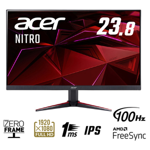 ACER 23．8型ワイド液晶ディスプレイ NITRO VGO ブラック VG240YEBMIIX-イメージ1