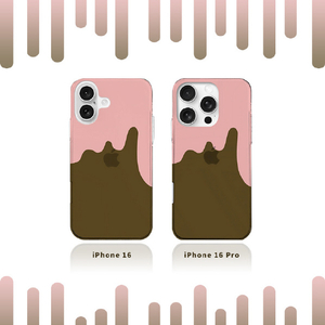 AKAN iPhone 16 Pro用ソフトクリアケース チョコストロベリー AK27028I16PR-イメージ3