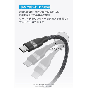 Anker Anker USB-C & USB-C ケーブル (240W, 高耐久ナイロン) ブラック A82E2N11-イメージ3