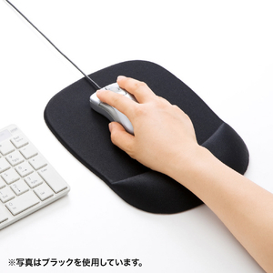 サンワサプライ 低反発リストレスト付きマウスパッド ブルー MPD-MU1NBL2-イメージ2